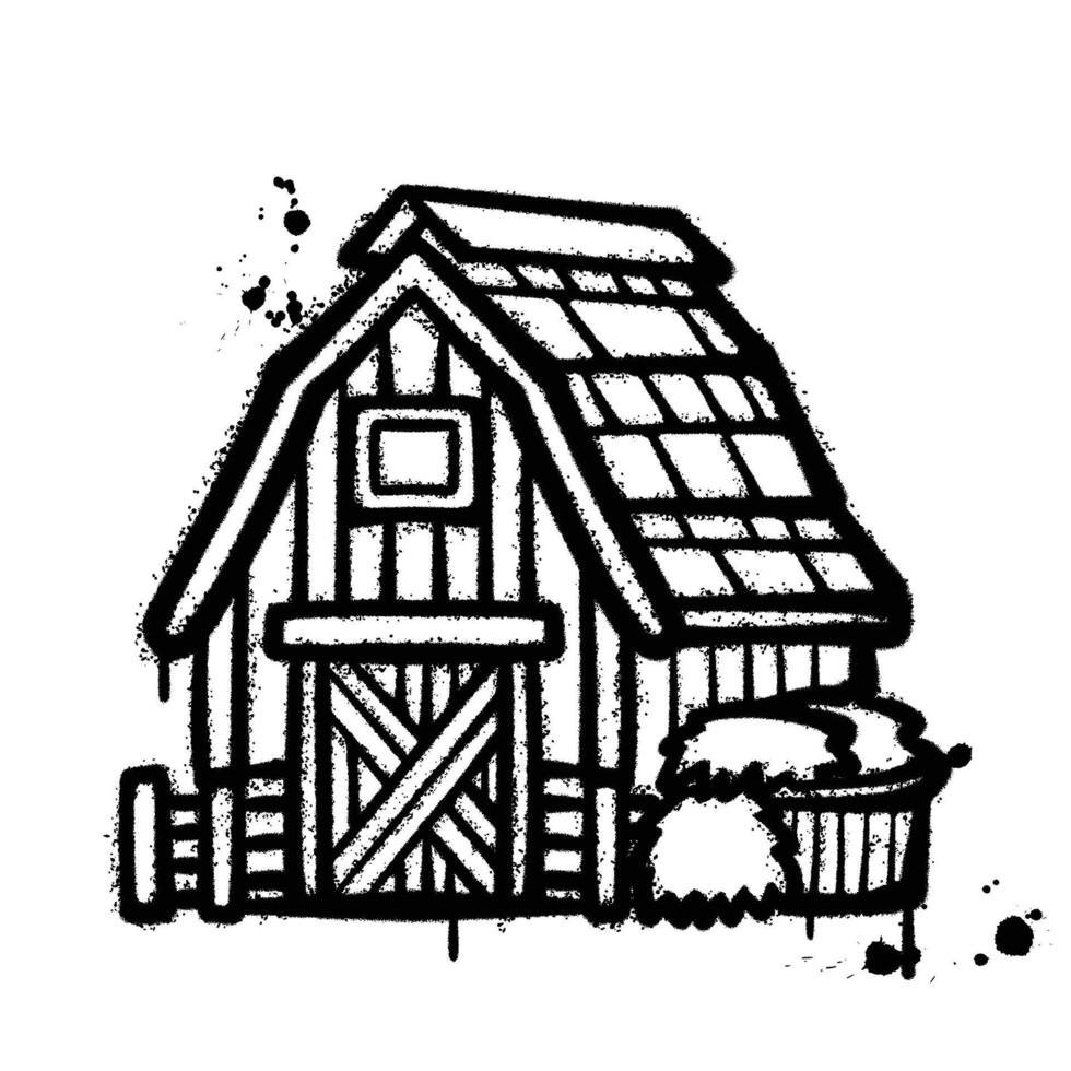 Graffiti Spray farm isolated on white background vector