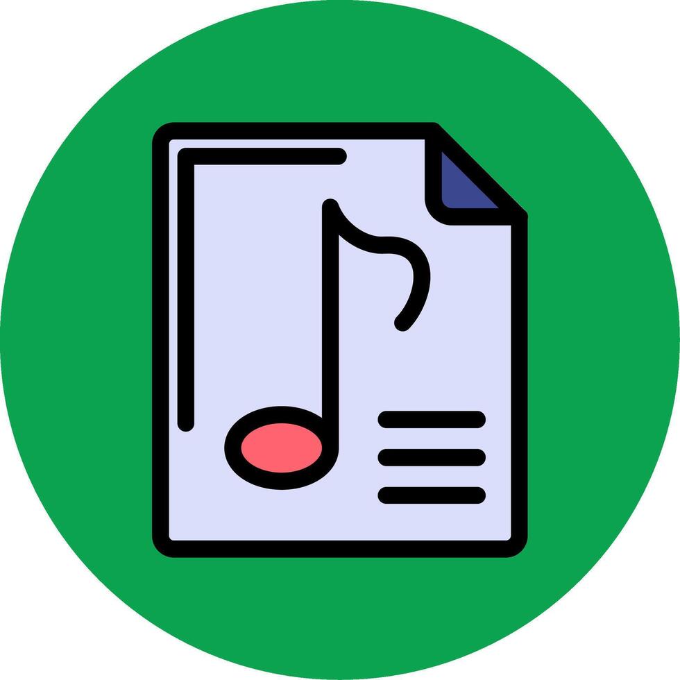 Audio File Colorful Icon vector