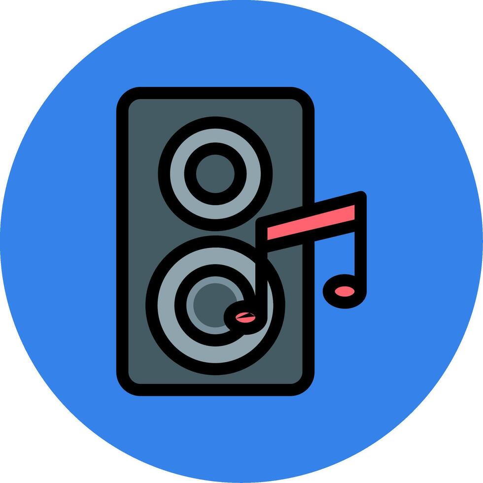 Music Speaker Colorful Icon vector