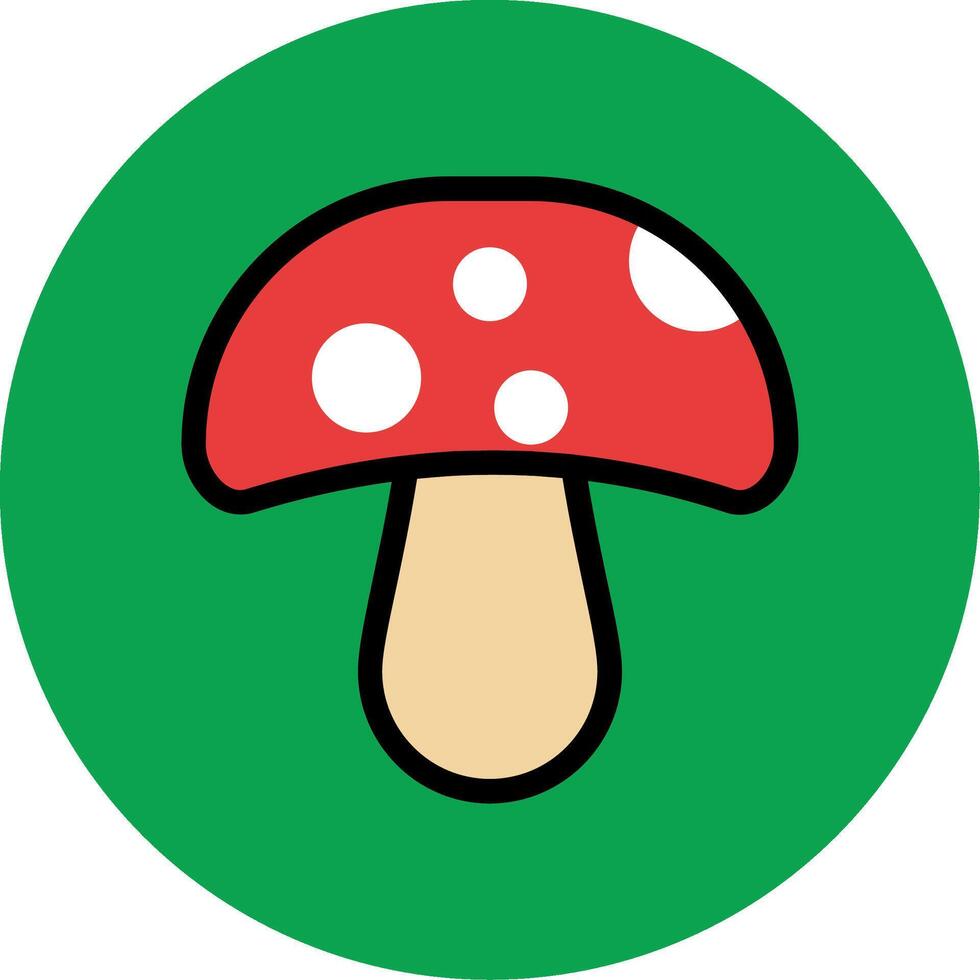 Mushrooms Colorful Icon vector