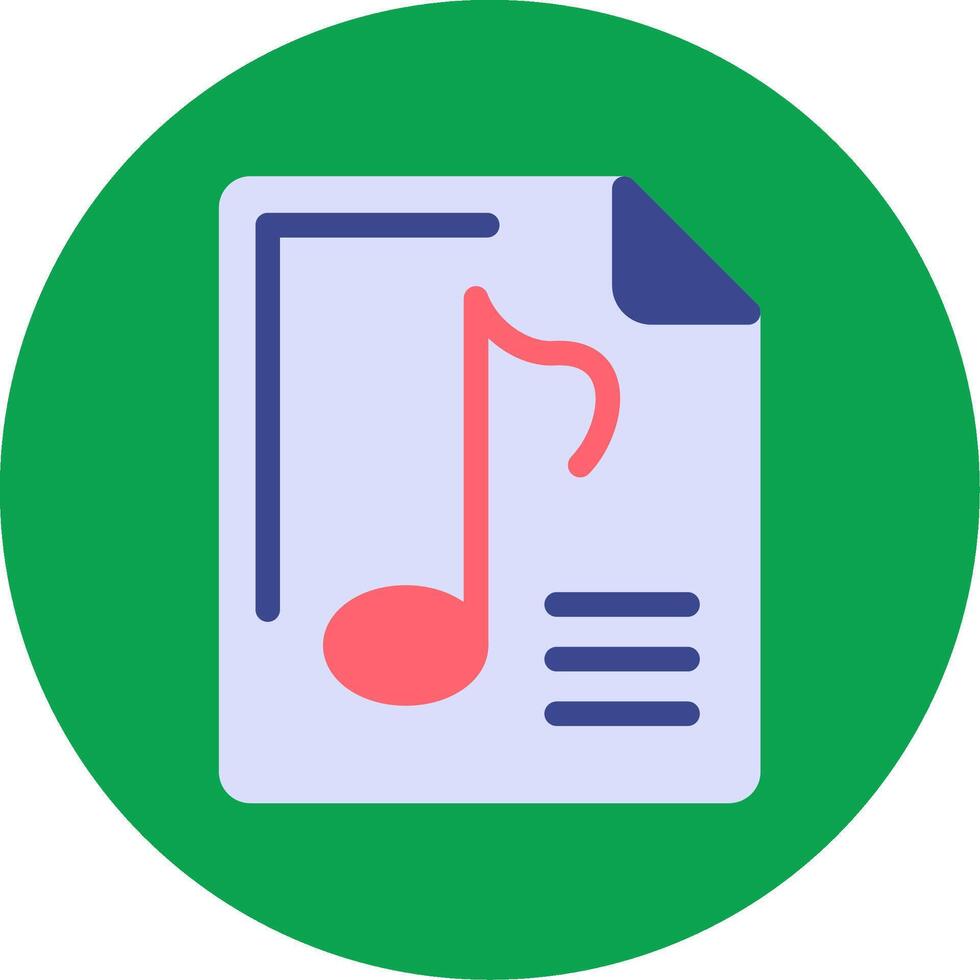 Audio File Colorful Icon vector