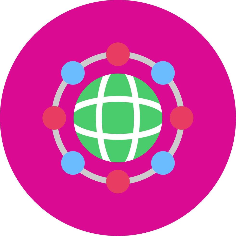 Network Colorful Icon vector