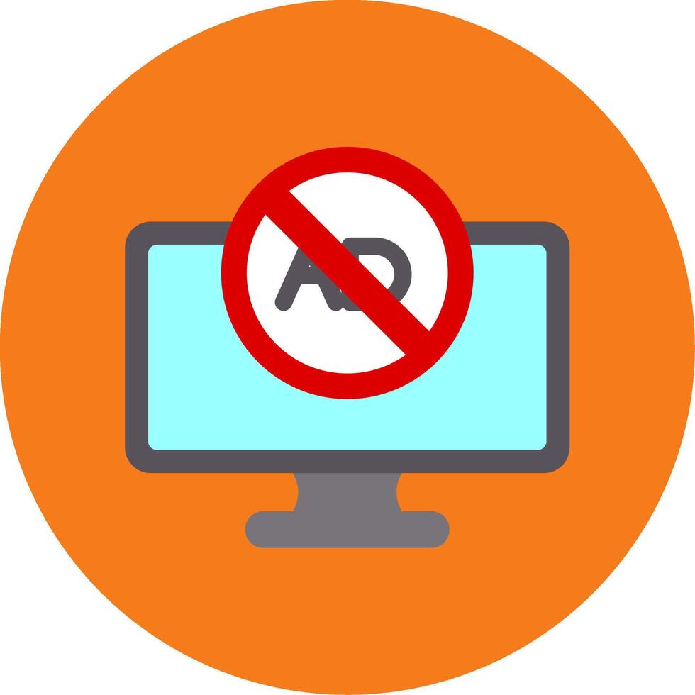 Ad Blocker Colorful Icon vector