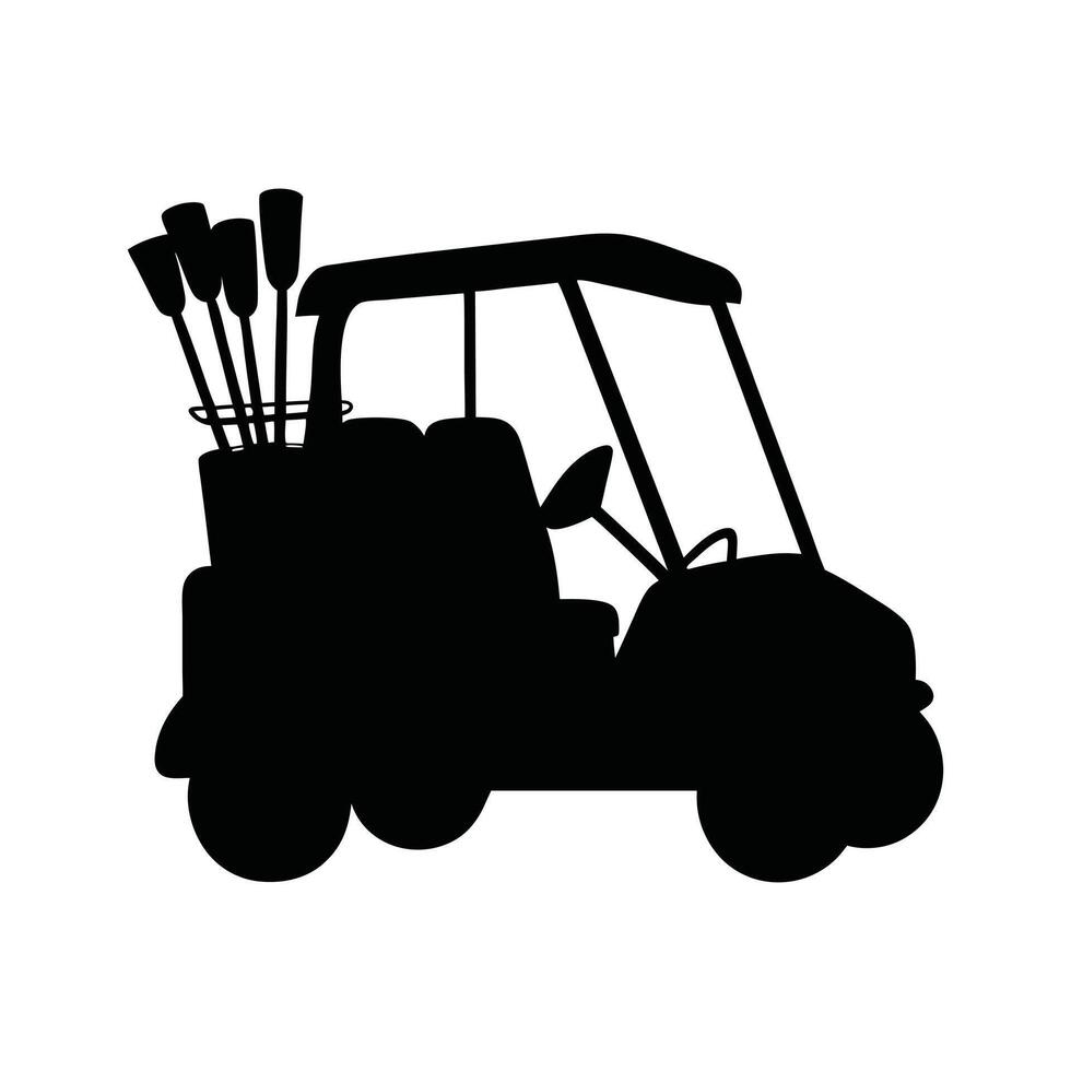 Golf silhouette illustration - Golf sports clipart Design vector