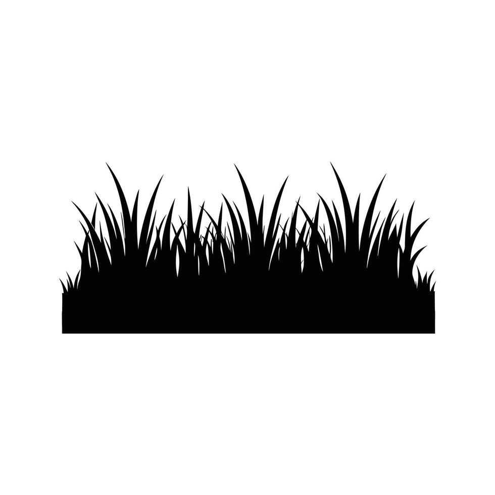 Grass Line Illustration Perfect for Nature-Themed Project vector