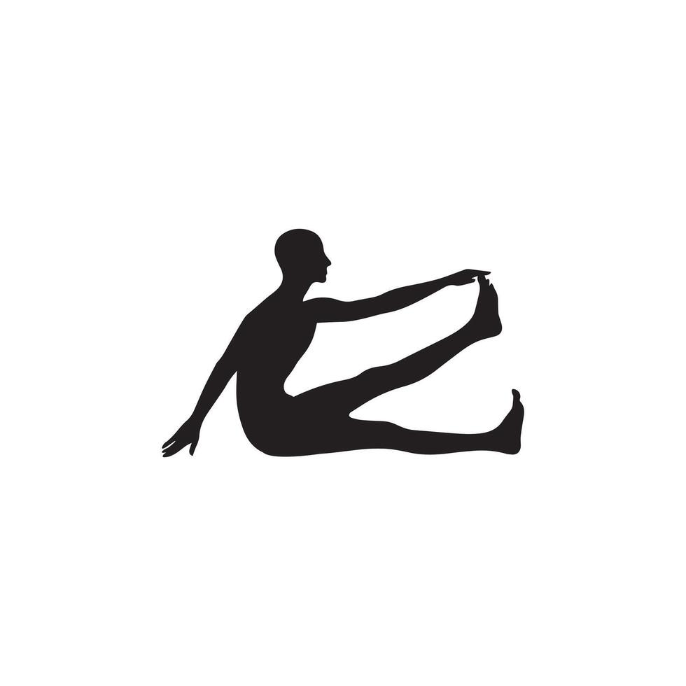 Strengthen the Body Yoga Silhouette Designs for Wellness vector
