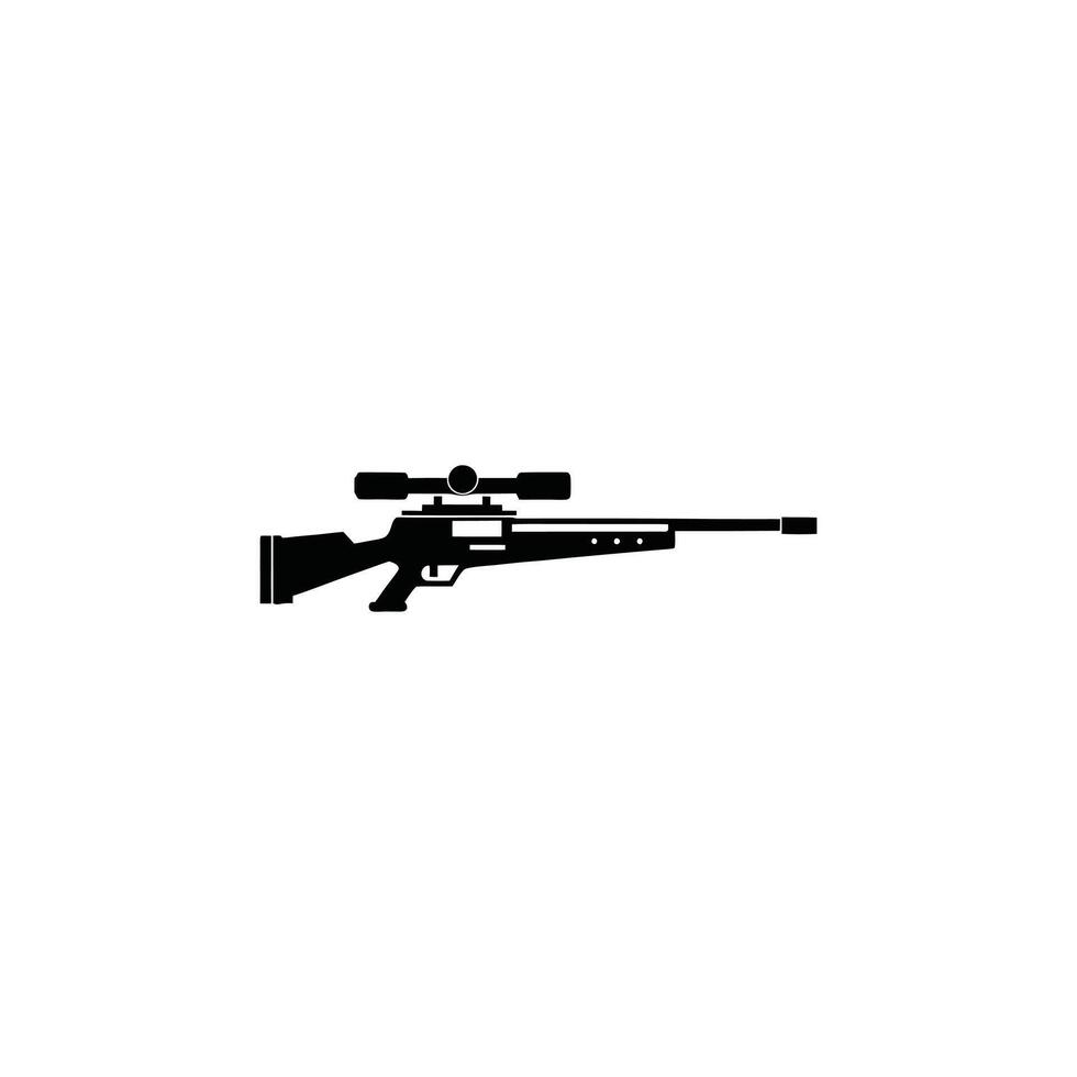 Hunting Gear and Weapon Silhouettes vector
