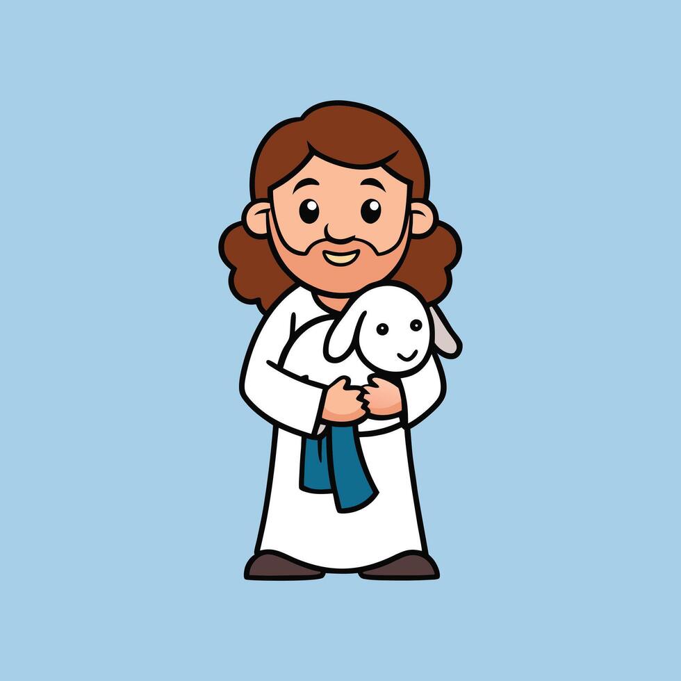Graceful Jesus Clipart Sweet Christian Art for Every Home vector