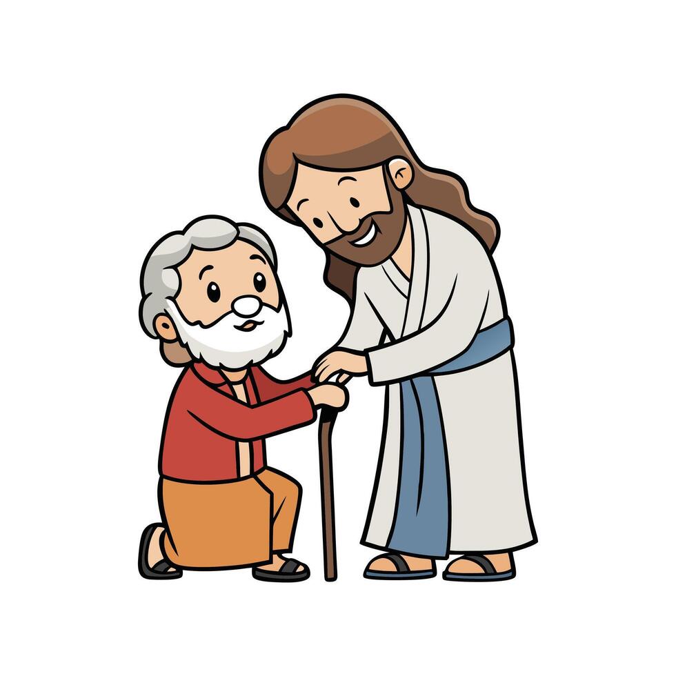 Charming Jesus Clipart A Collection of Cute Christian Art vector