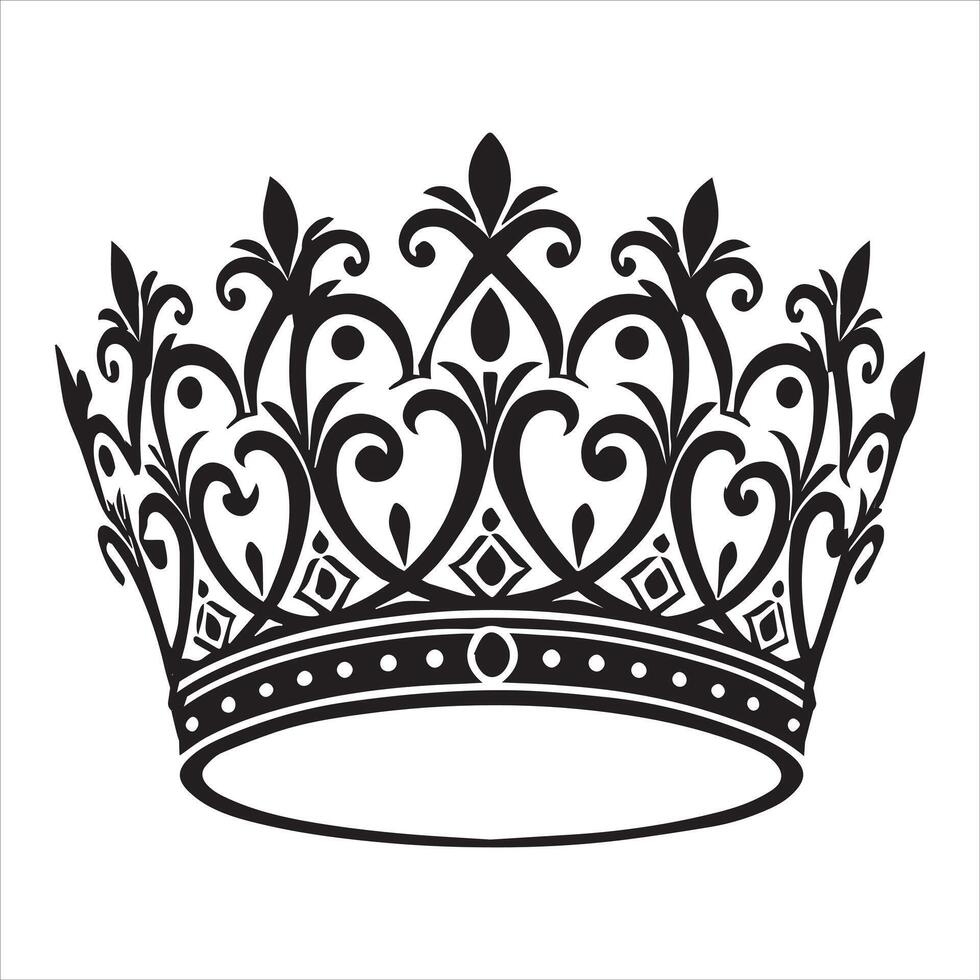 Opulent Princess Crown Clipart for Invitations And Stationery vector