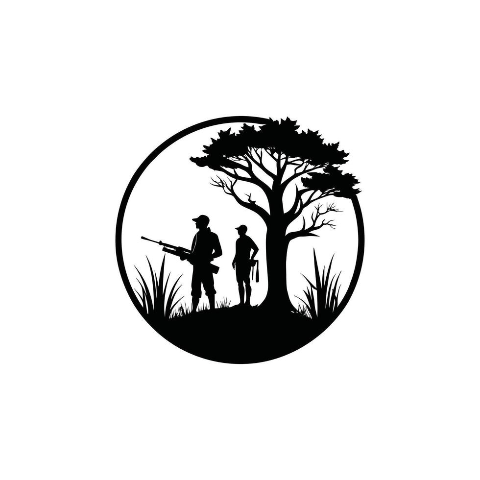 Field and Forest Hunter Clipart vector