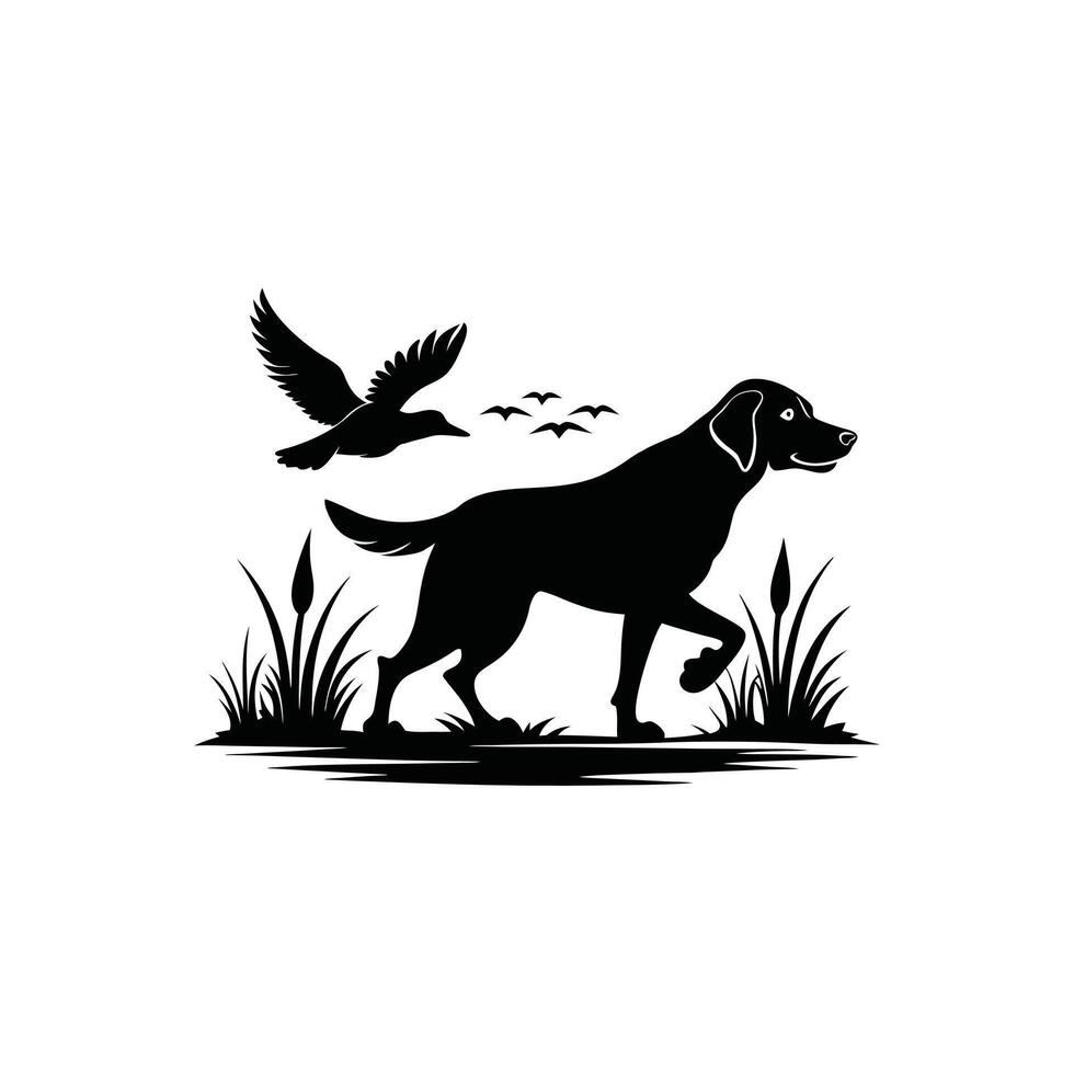 Hunter in the Field Clipart Design vector