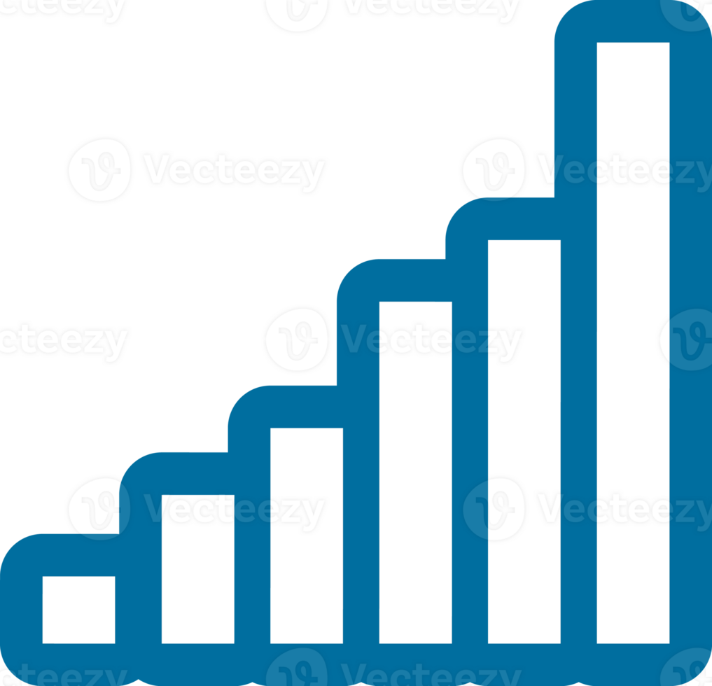 Bar chart icon representing growth png