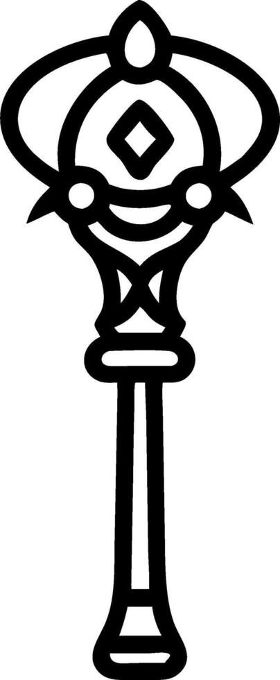 3D Reyes Magos Scepter concept as Detailed of a ceremonial scepter with intricate designs isolated on white background ideal for infographics symbolizing authority an vector