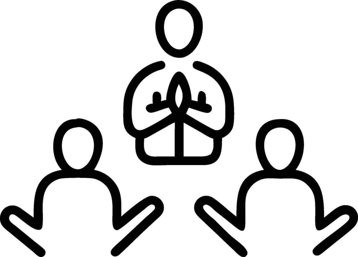 3D Plain Spiritual Reflection concept as Individuals from different religions engaged in spiritual reflection against a plain background symbolizing inner peace and unity for World vector