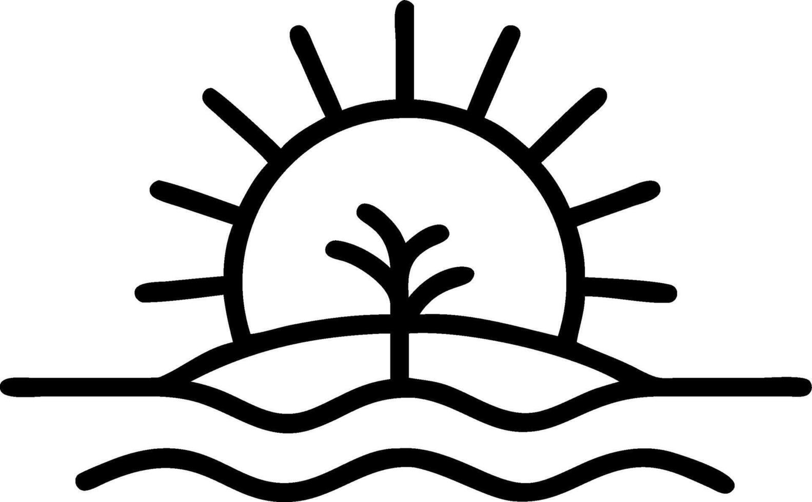 3D Plain gradient sunset background with a single silhouetted tree symbolizing realization and epiphany with copy space concept as A plain gradient sunset background featuring a si vector