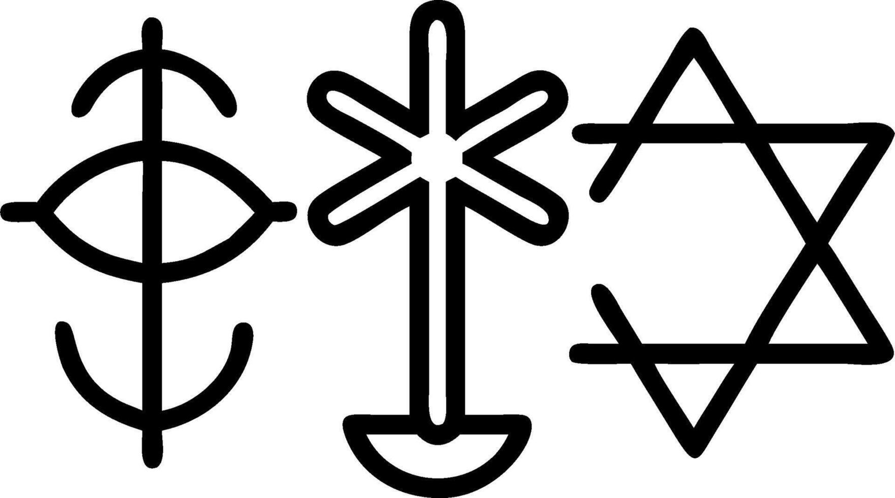 3D Plain Faith Unity Symbols concept as Plain background of faith unity symbols from various religions designed for World Religion Day infographics symbolizing unity and mut vector