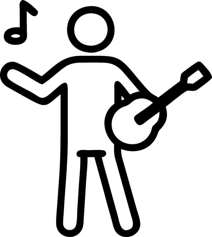 3D Person having a sudden idea while playing a musical instrument with copy space concept as A candid photograph of an individual playing a musical instrument suddenly experiencing vector