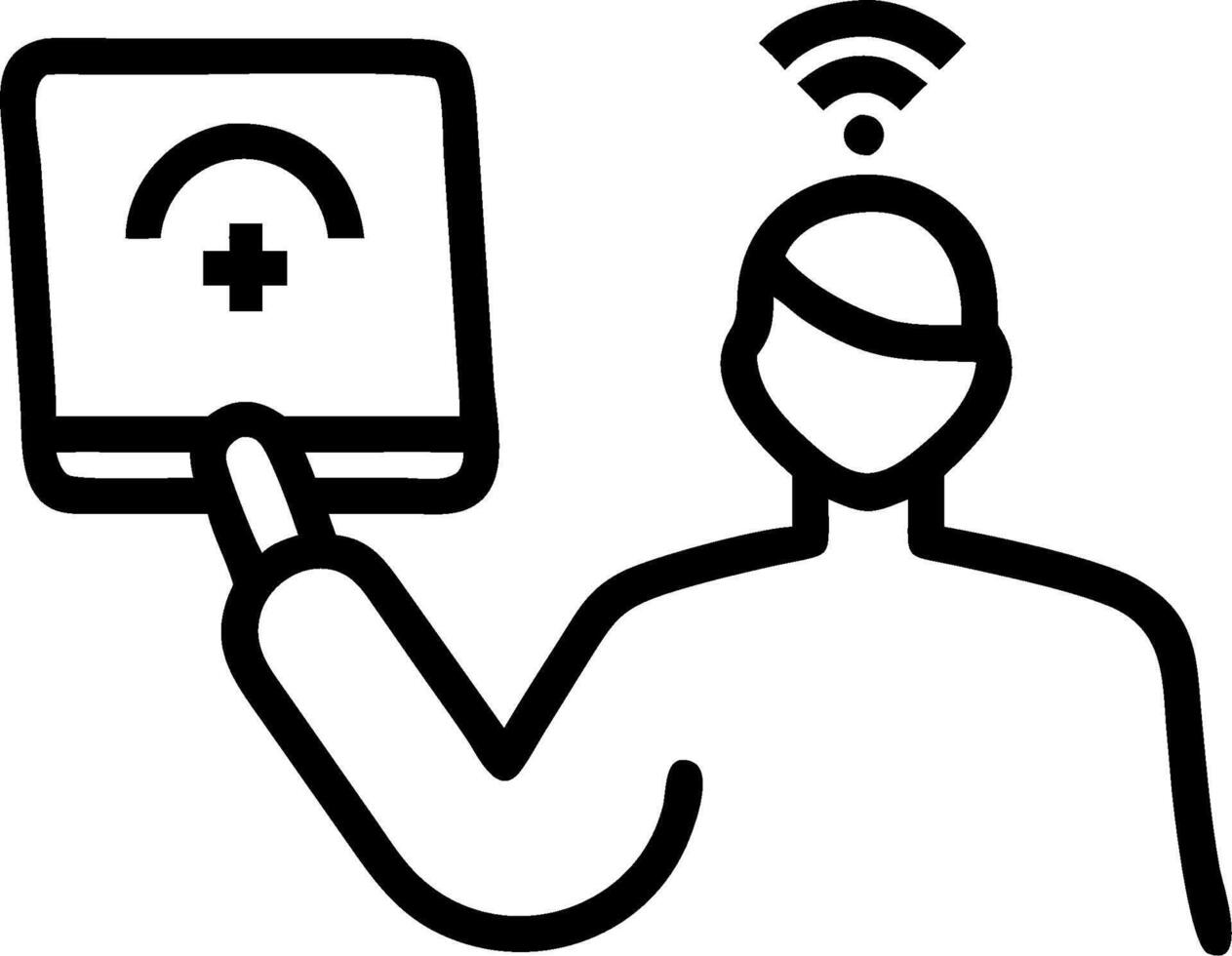 3D Nurse conducting remote health check up in patient home ample copy space concept as Nurse conducts a remote health check up using telemedicine tools in patient home emphasizing vector