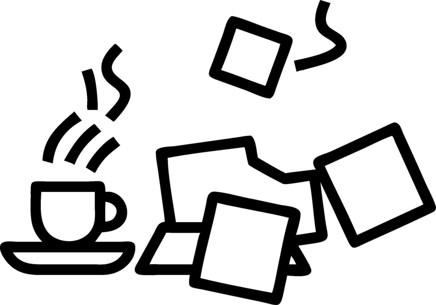 3D Overworked Desk Background concept as Cluttered office desk with scattered papers coffee cup and computer representing stress and fatigue of Blue Monday glossy finish with copy vector