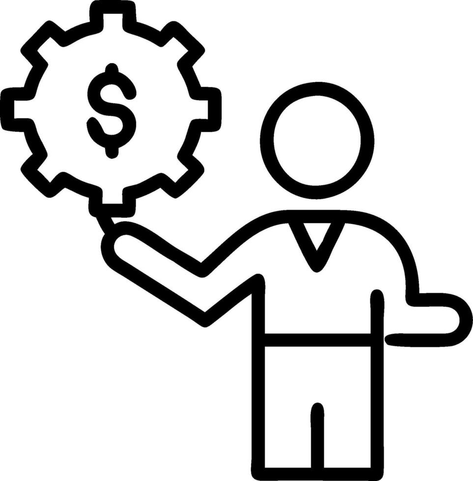 3D Manager presenting cost optimization report in open office copy space concept as A manager presents a cost optimization report to the team in an open office highlighting strateg vector