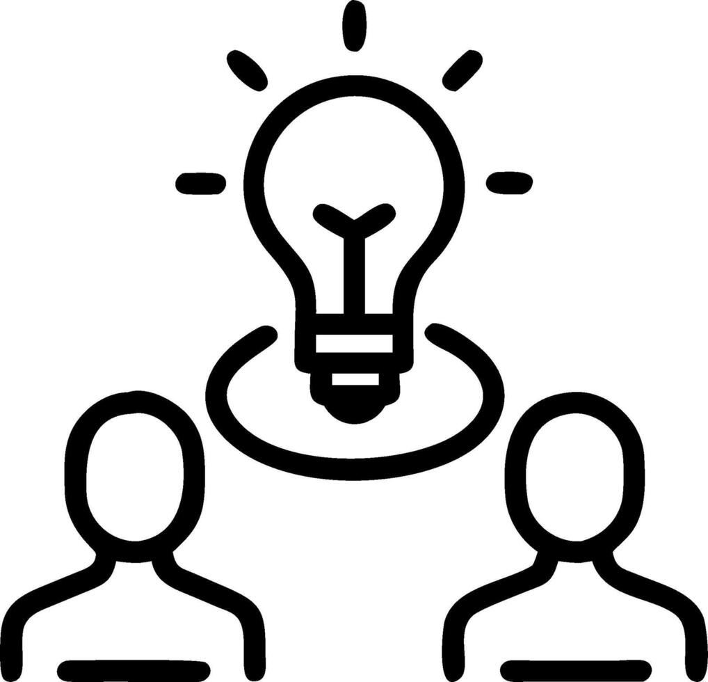 3D Group of colleagues having a lightbulb moment during a meeting with copy space concept as A candid photograph of colleagues in a meeting room collectively experiencing a lightbu vector