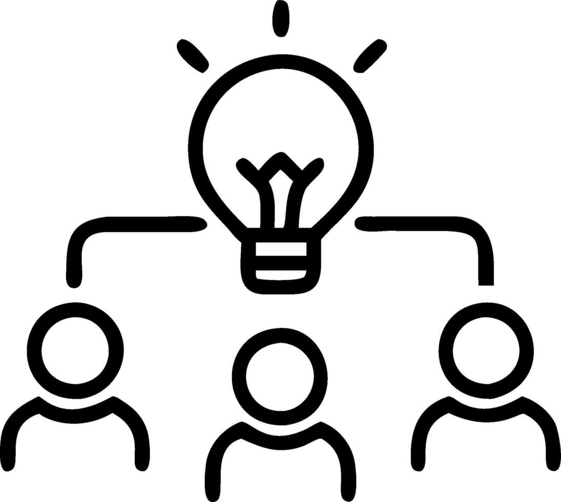 3D Group of coworkers having a lightbulb moment during a virtual meeting with copy space concept as A candid photograph of coworkers participating in a virtual meeting collectively vector