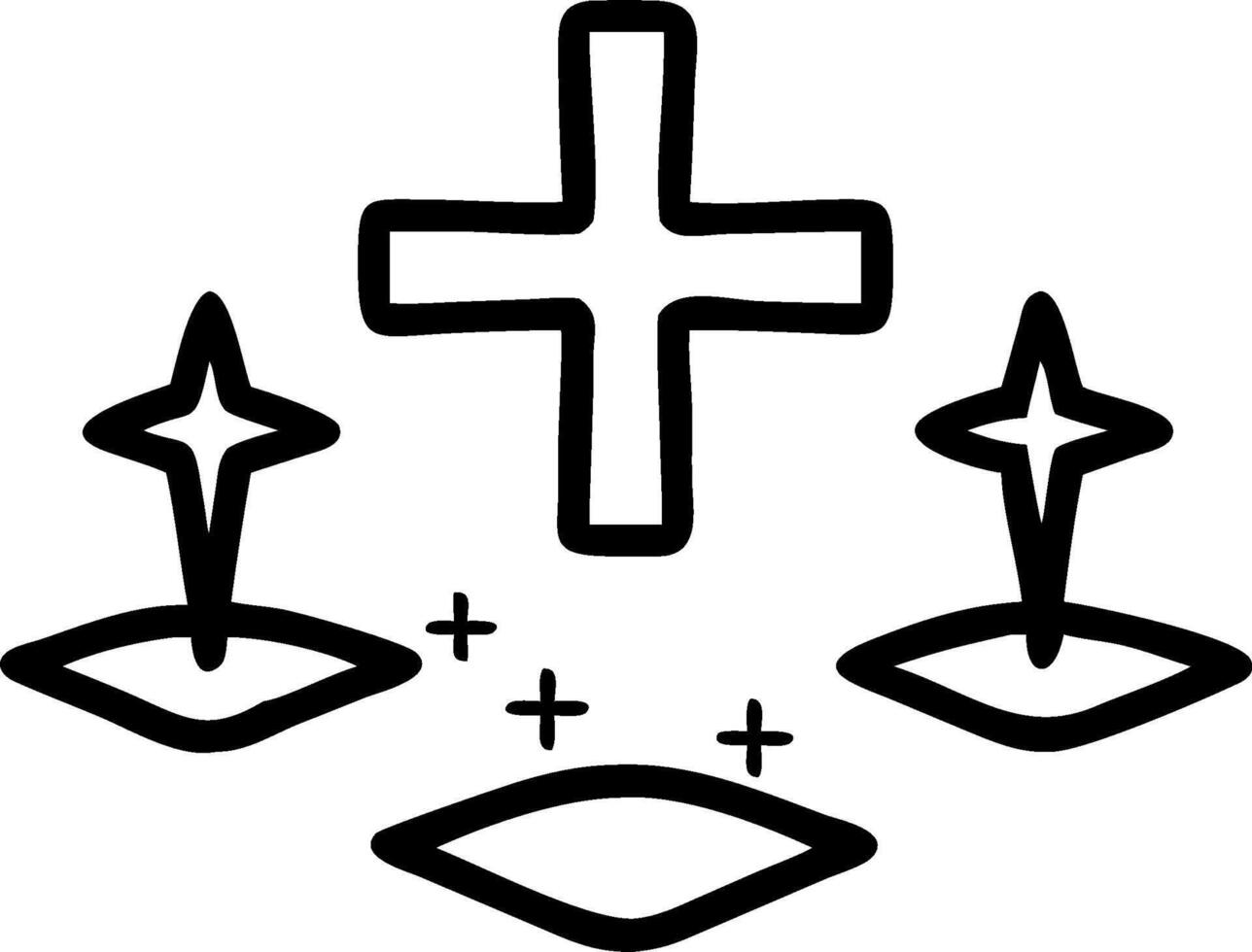 3D Glossy Faith Symbols Reflection concept as Reflection of various faith symbols on a glossy surface symbolizing introspection and spiritual harmony for World Religion Day adverti vector