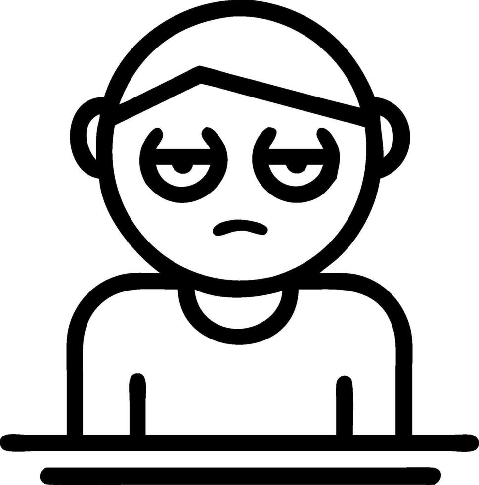 3D Exhausted Worker Close up concept as Business professional with tired eyes and weary expression sitting at a cluttered desk on Blue Monday captured in a close up for magazine ad vector