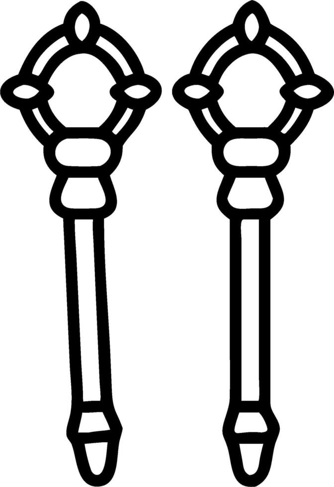 3D Close up of Reyes Magos ceremonial scepters with copy space concept as Detailed close up of Reyes Magos ceremonial scepters highlighting their ornate designs and symbolic signif vector