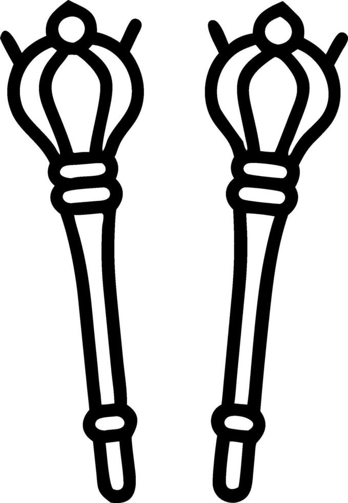 3D Close up of Reyes Magos ceremonial scepters with copy space concept as Detailed close up of Reyes Magos ceremonial scepters highlighting their ornate designs and symbolic signif vector