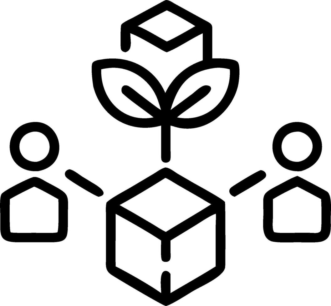 3D Business team collaborating on AI for green supply chain in candid setting copy space concept as A business team collaborates on AI for green supply chain in a candid setting hi vector