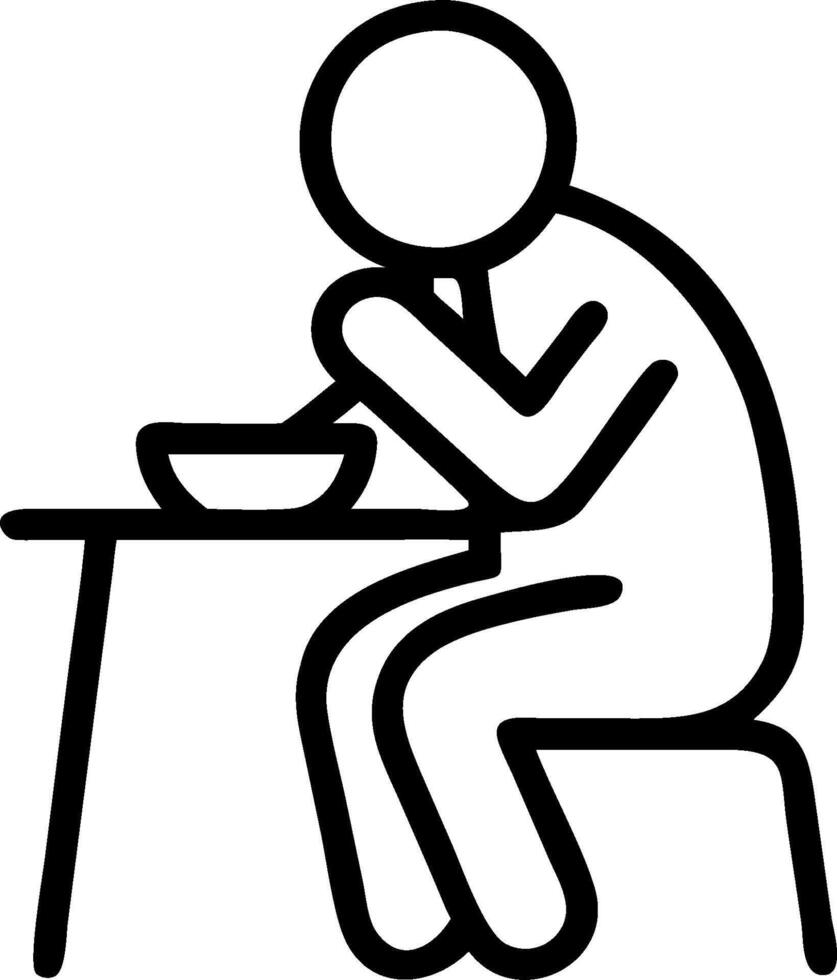 3D Blue Monday Solo Lunch concept as Individual eating lunch alone at work feeling lonely and blue on Blue Monday perfect for magazine advertisement with copy space. as 3D Icon iso vector