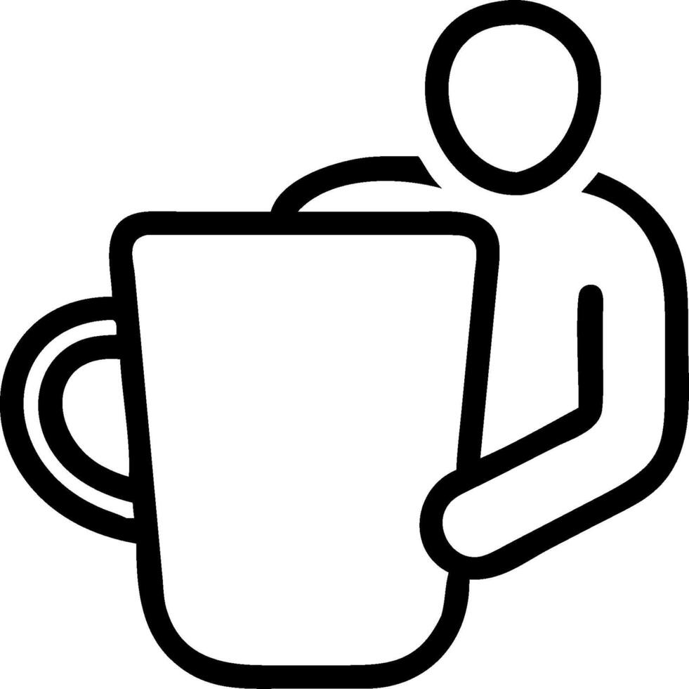 3D Blue Monday Reflective Coffee concept as Close up of a person holding a coffee mug looking reflective and blue on Blue Monday suitable for magazine advertisement with copy space vector