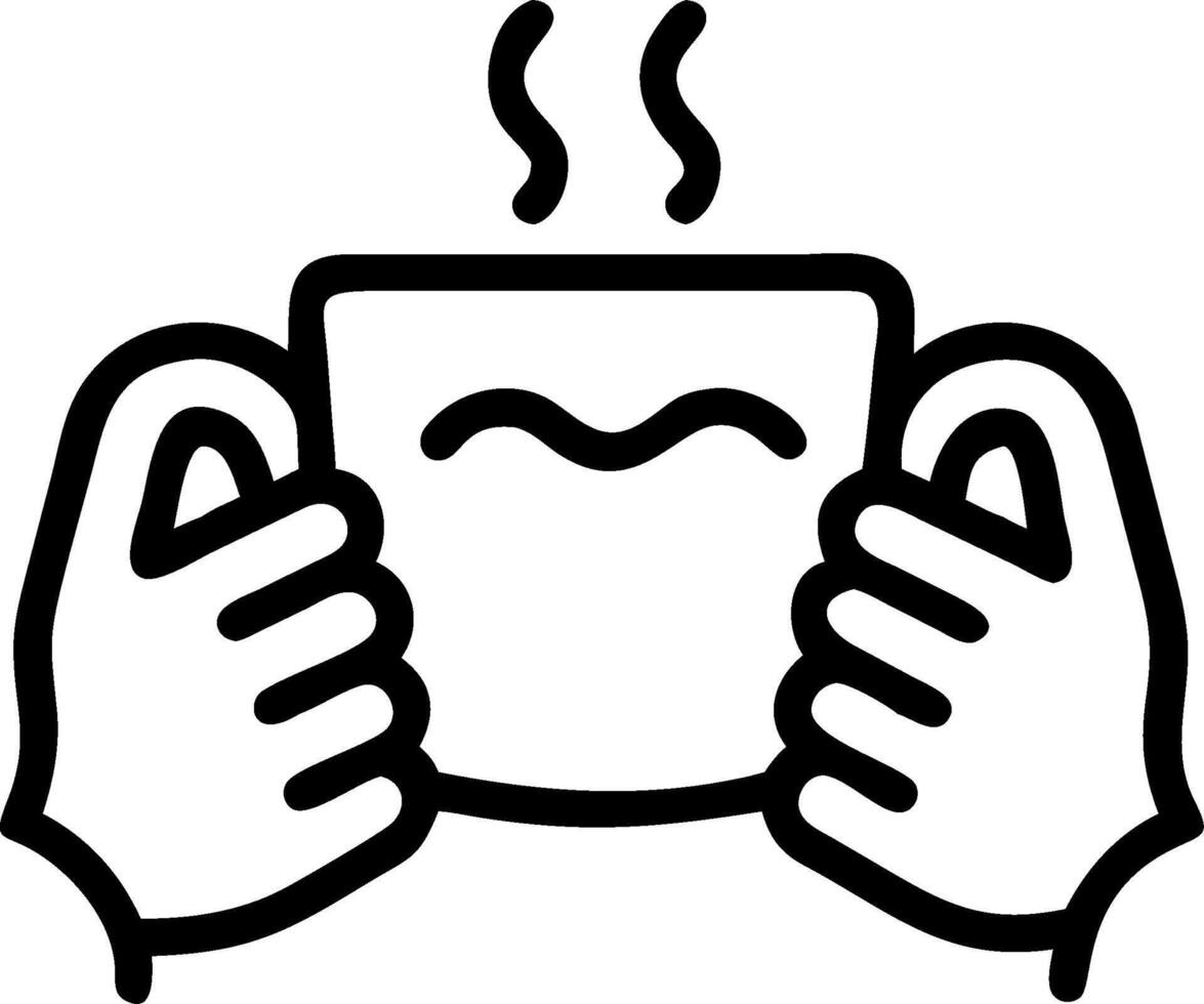 3D Blue Monday Coffee Stress concept as Macro close up of hands holding coffee mug with stressed expression in background symbolizing Blue Monday coffee stress for magazine adverti vector
