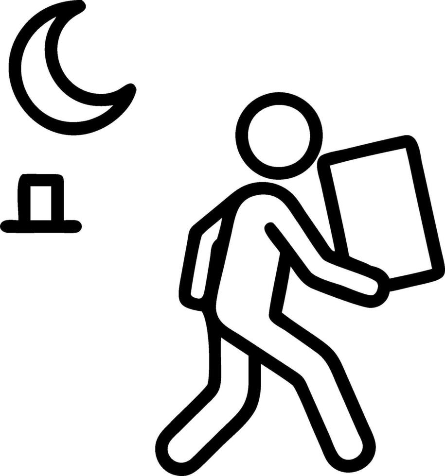 3D Blue Monday After Work concept as Individual leaving office late at night looking exhausted and blue on Blue Monday suitable for magazine advertisement with copy space. as 3D Ic vector