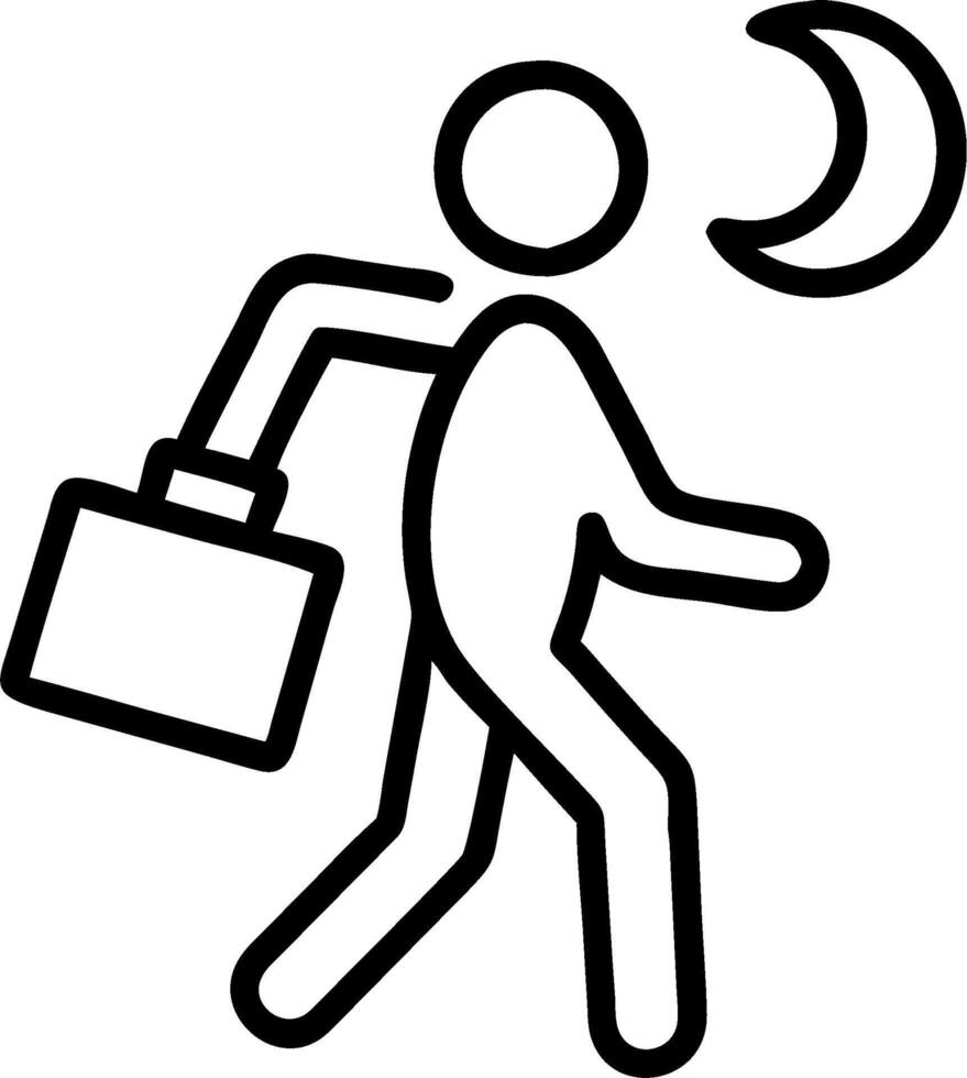 3D Blue Monday After Hours concept as Individual leaving office after work late at night appearing exhausted and blue on Blue Monday suitable for magazine advertisement with copy s vector
