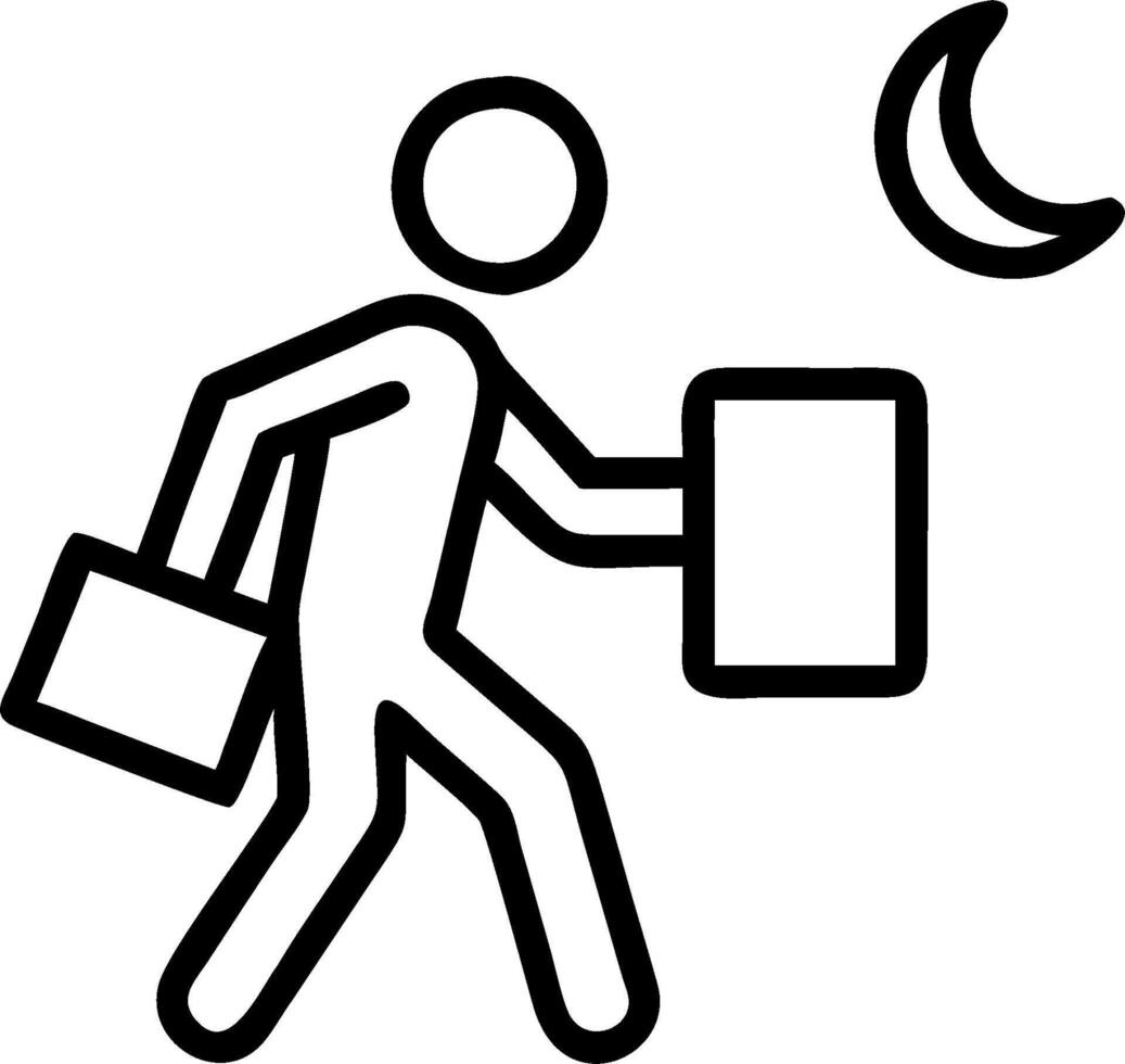 3D Blue Monday After Hours concept as Individual leaving office after work late at night appearing exhausted and blue on Blue Monday suitable for magazine advertisement with copy s vector