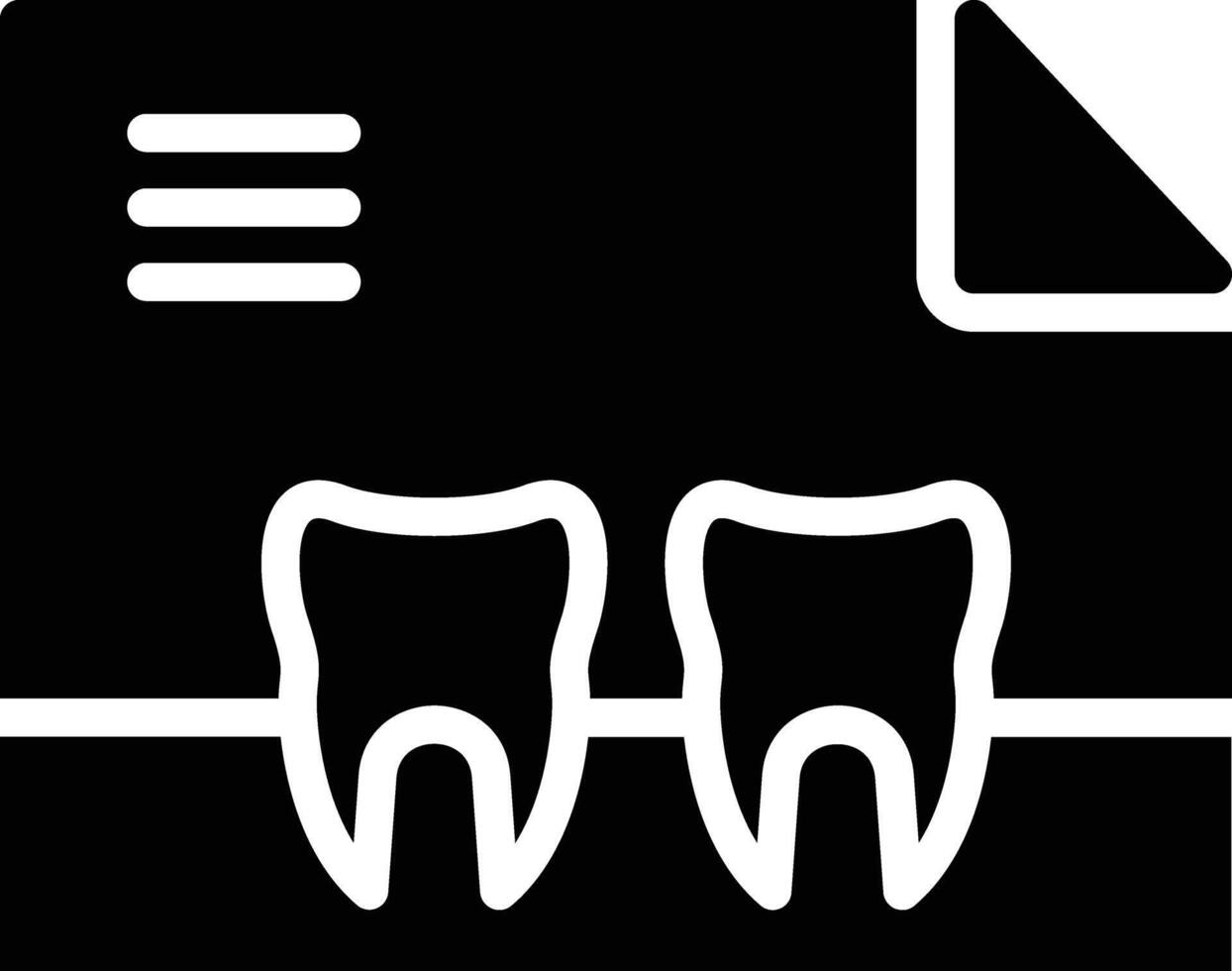 X Ray Glyph Icon Design vector