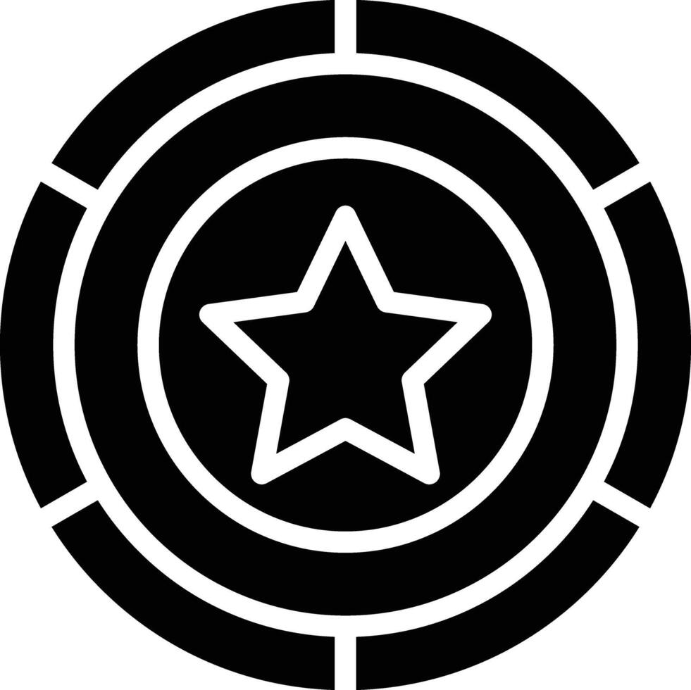 A black and white star icon in a circle vector