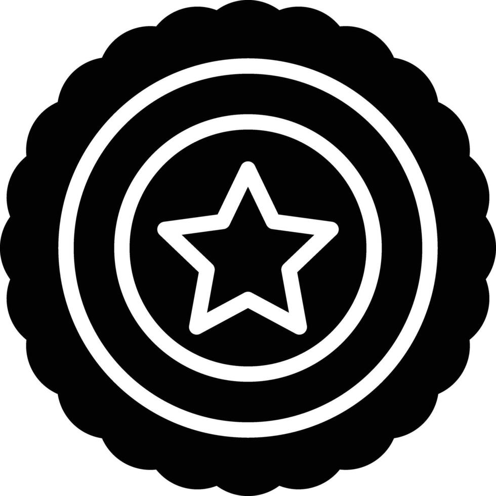 A black and white star icon on a white background vector