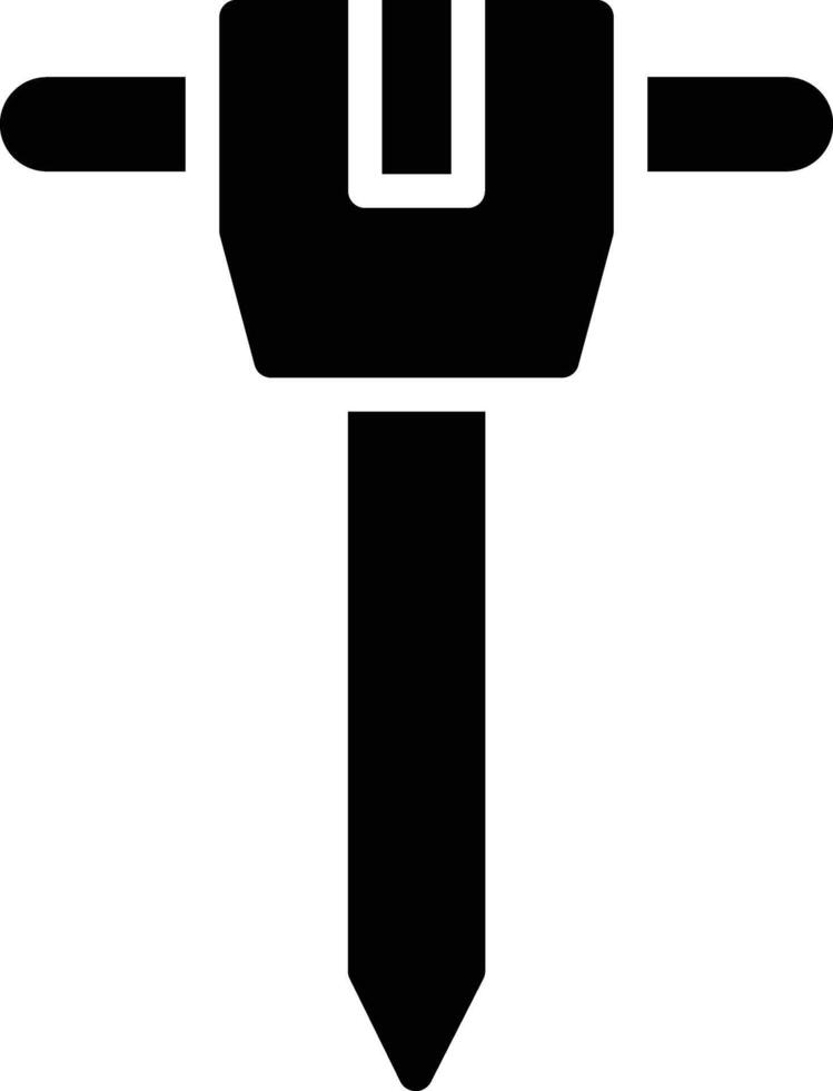 A black and white icon of a screwdriver vector