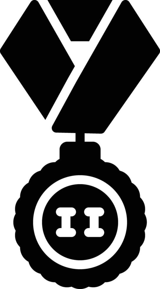The medal is black and white and has a white background vector