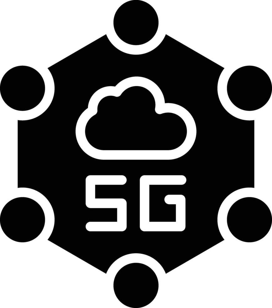 The 5g logo is surrounded by a group of people vector