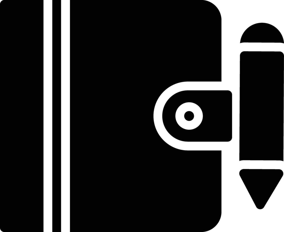 Address Book Glyph Icon Design vector