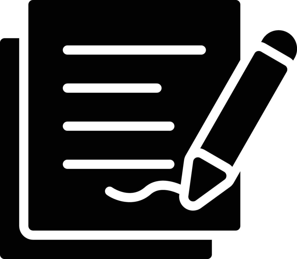 Agreement Glyph Icon Design vector