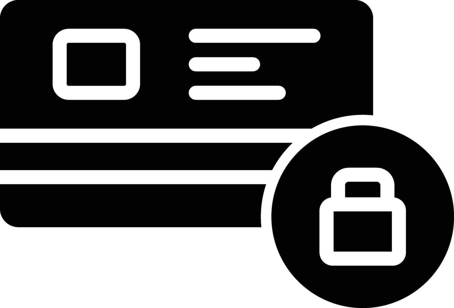 Atm Card Glyph Icon Design vector