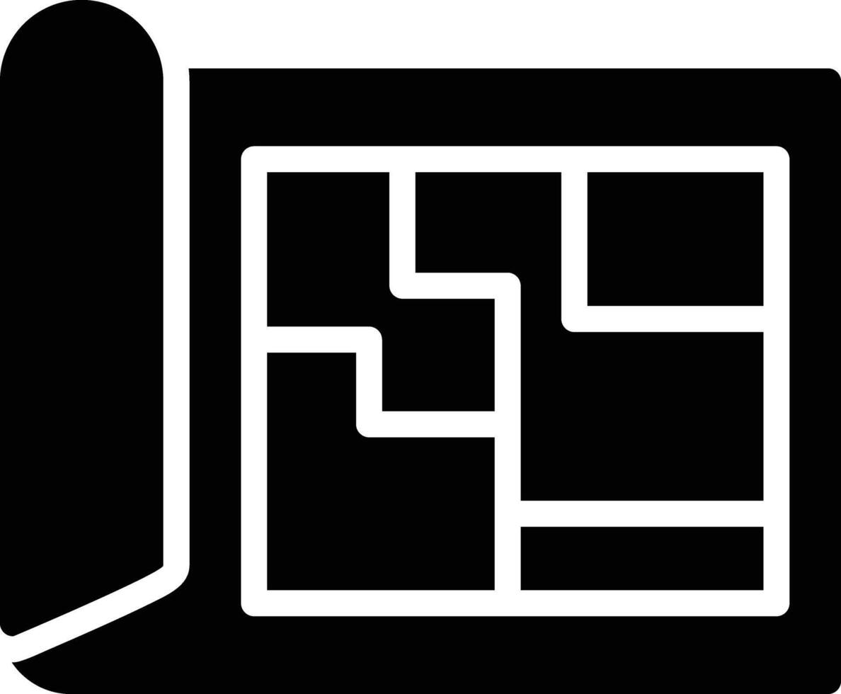 Blueprint Glyph Icon Design vector