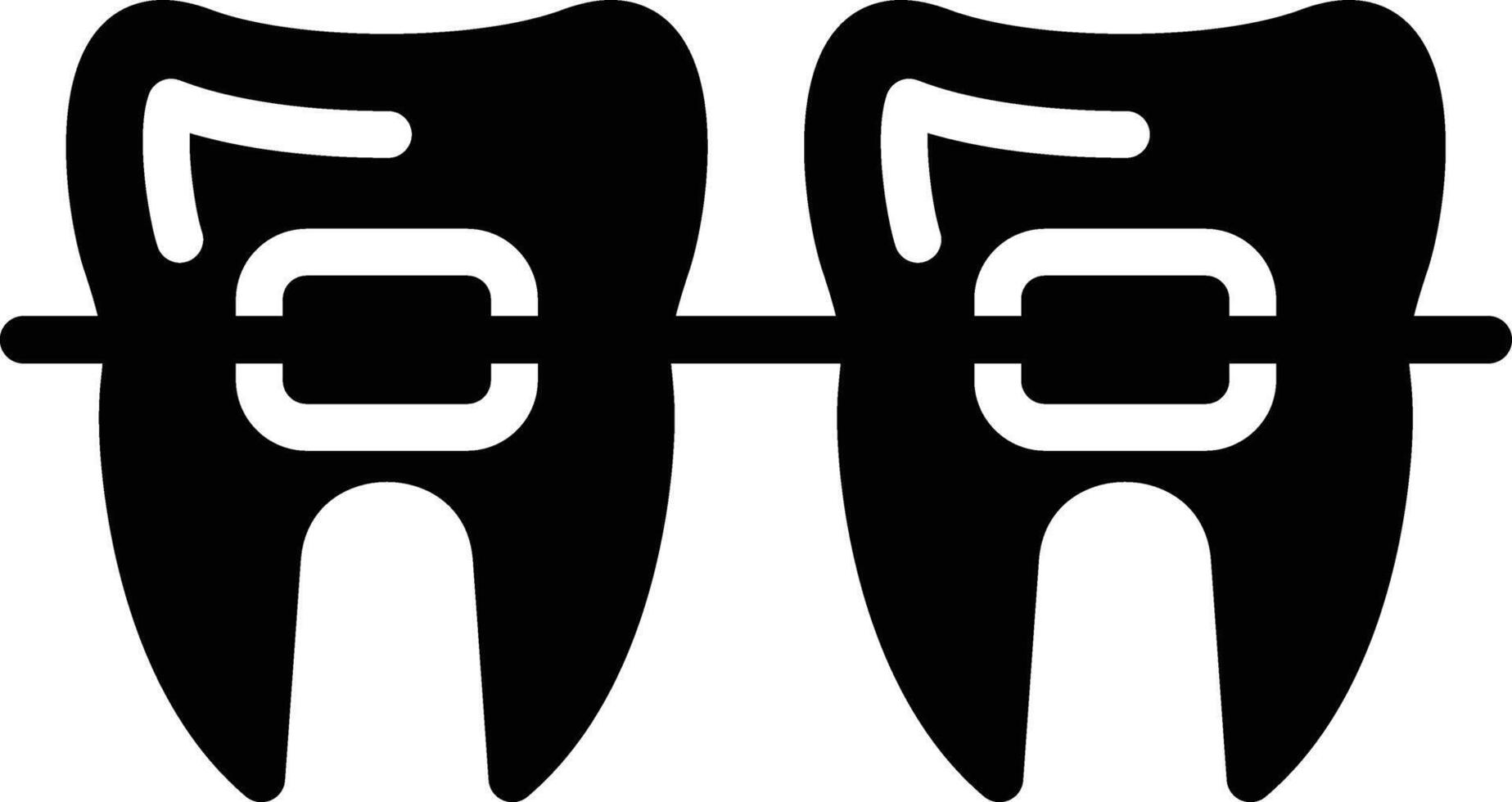 Braces Glyph Icon Design vector