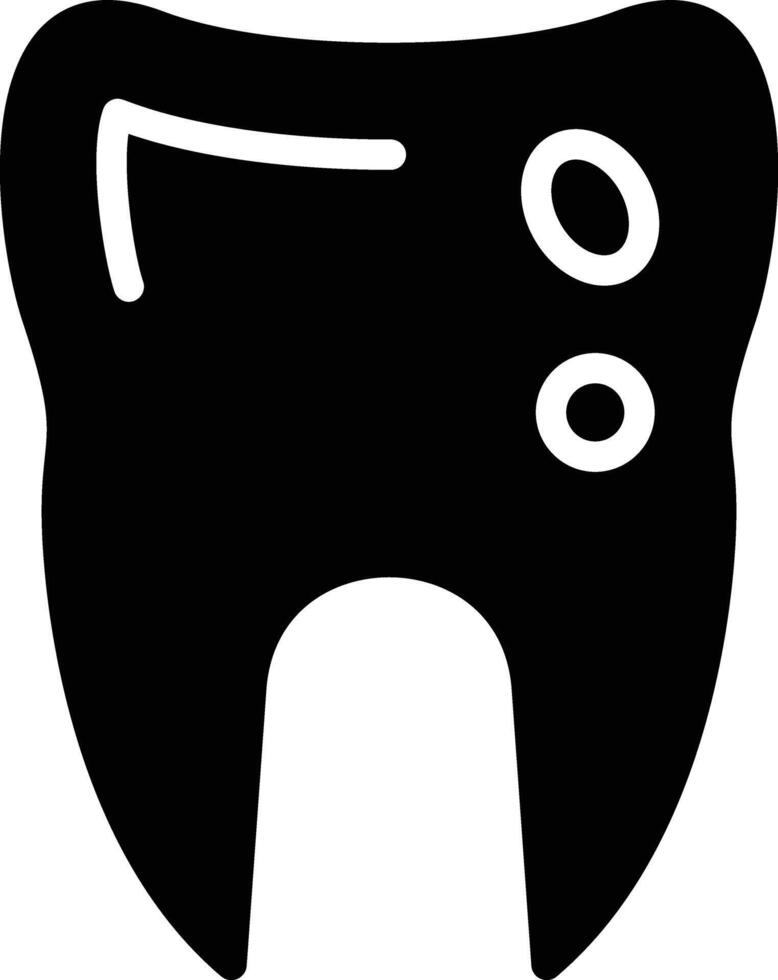 Caries Glyph Icon Design vector